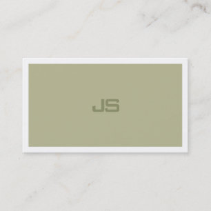 Stilvolle Monogram Modernes Clean Design Trendy Gr Visitenkarte