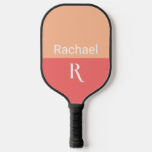 Stilvolle Monogram Name Typografy Peach