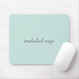 Stilvolle Monogram Ocean Spray Moderne Schrift Mousepad