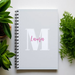 Stilvolle Monogram Simple Calligraphy Typografy Notizblock