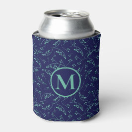 Stilvolle monogramm aquamarin-grüne Blaubeere Dosenkühler