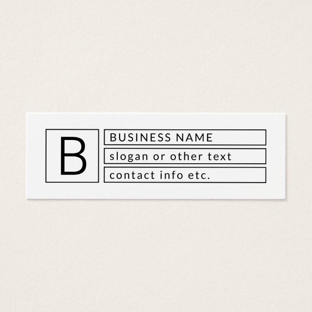 Stilvolle Monogramm und Firmenname (oder anderer T (Vorderseite)