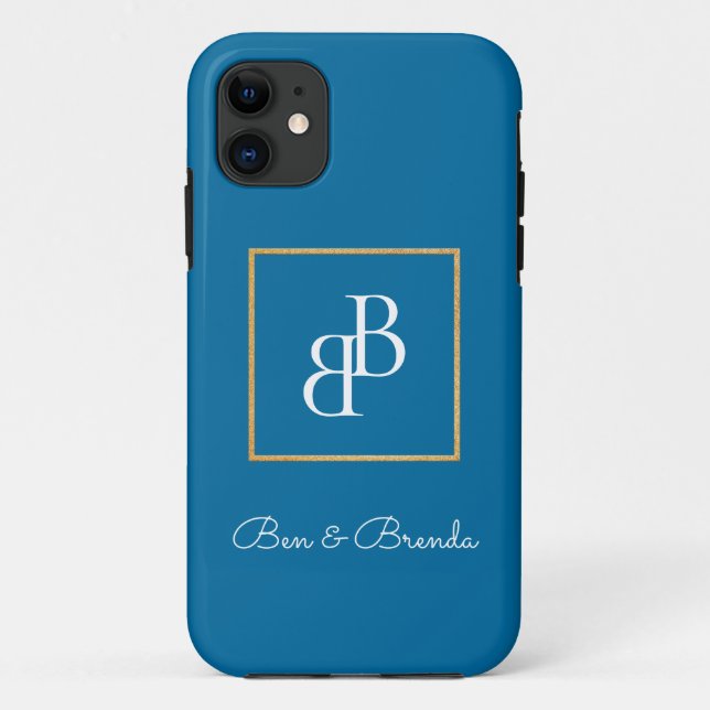 Stilvolle Monogrammdesign Case-Mate iPhone Hülle (Rückseite)