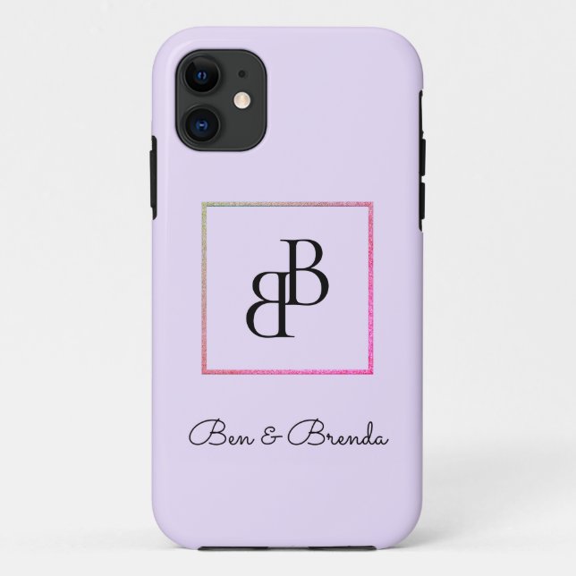 Stilvolle Monogrammdesign Case-Mate iPhone Hülle (Rückseite)