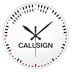 Stilvolle Morse-Code-Uhr Große Wanduhr