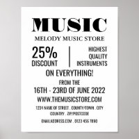 Stilvolle Musik Instrument Store