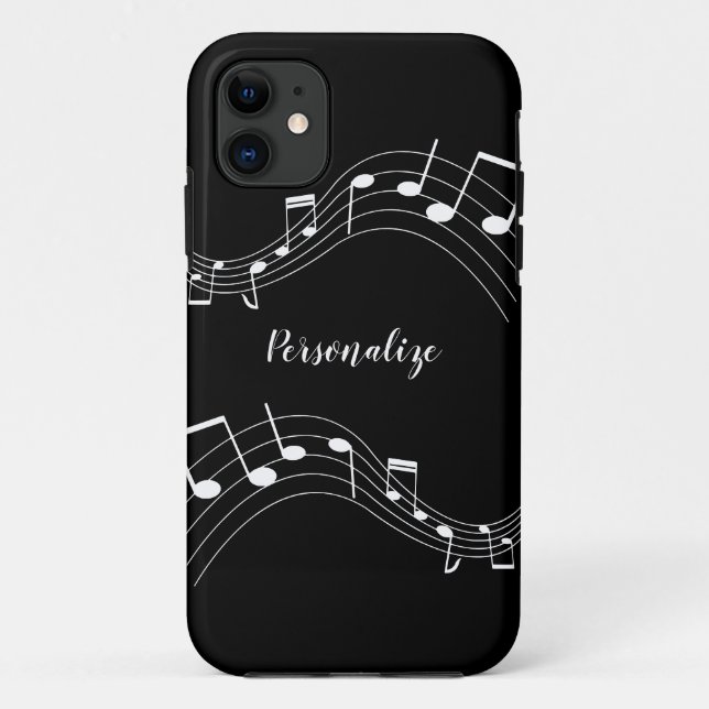 Stilvolle Musiknoten Trendy Cool Personalisiert Ca Case-Mate iPhone Hülle (Rückseite)