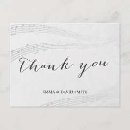 Stilvolle Musiknoten Vielen Dank Postkarte