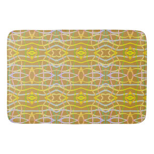 Stilvolle Mustard Gold Gemustert Badematte