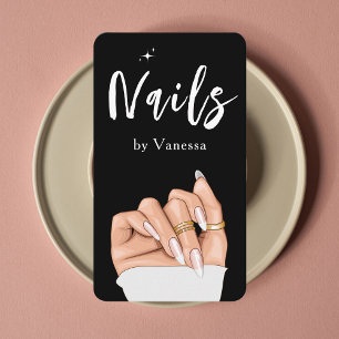 Stilvolle Nail Artist Salon Qr Code Business Card Visitenkarte