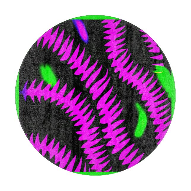 Stilvolle Neon Patterns Art Schneidebrett (Vorderseite)