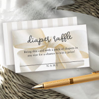 Stilvolle neutrale Schleife Windel-Raffle