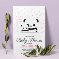 Stilvolle Niedliche Panda Bear Girl Babydusche ein