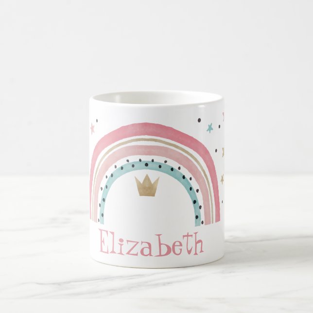 Stilvolle Niedliche Regenbogenstars Kaffeetasse (Mittel)