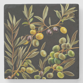 Stilvolle Olive Branch Untersetzer