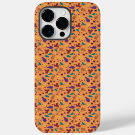 Stilvolle Orange Leaf Pattern iPhone Case