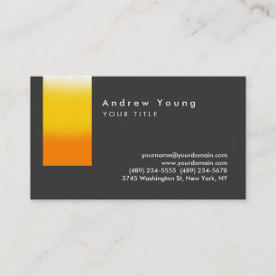 Stilvolle Orange Yelllow Gray Business Card Visitenkarte