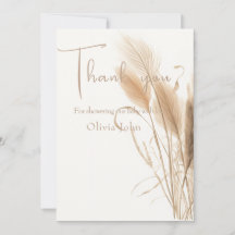 Stilvolle Pampas Grass Baby Dusche