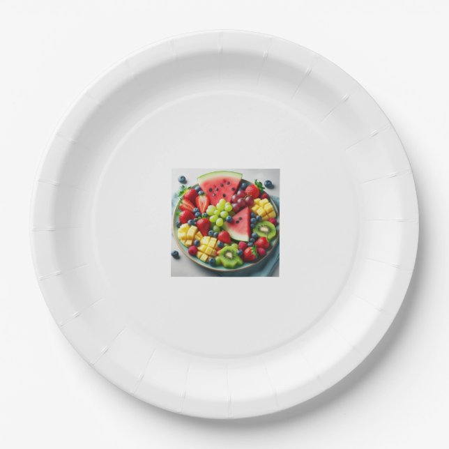 Stilvolle Papierplatte Pappteller (Vorderseite)