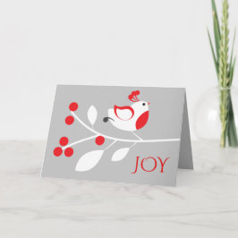 Stilvolle Partridge Joy Christmas Grußkarte Feiertagskarte
