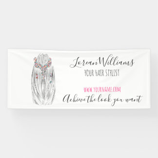 Stilvolle Pastel Hair Stylist Braid Hairstyle Blum Banner