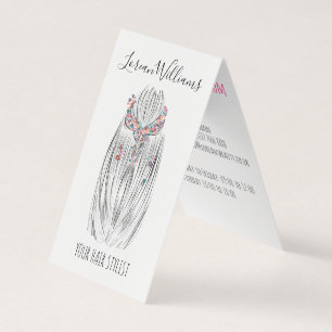 Stilvolle Pastel Hair Stylist Braid Hairstyle Blum Visitenkarten