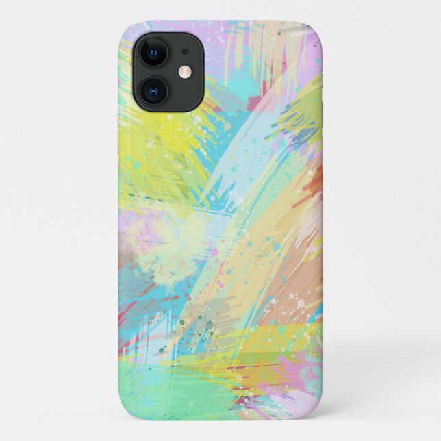 Stilvolle Pastelfarben Abstrakte Kunst Case-Mate iPhone Hülle (Rückseite)