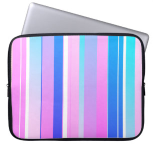 Stilvolle Pastelfarben-Linien - Laptop-Sieb Laptopschutzhülle