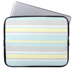 Stilvolle Pastellfarben-Linien-Laptop-Hülle Laptopschutzhülle