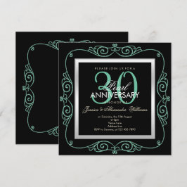 Stilvolle Pearl Gerahmt 30. Hochzeitstag Einladung