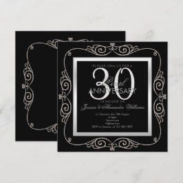 Stilvolle Pearl Gerahmt 30. Hochzeitstag Einladung