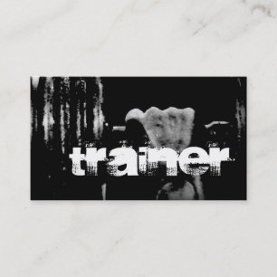 Stilvolle Personal Trainer Black Business Card Visitenkarte