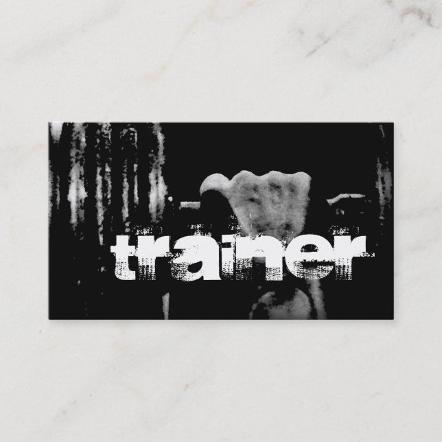 Stilvolle Personal Trainer Black Business Card Visitenkarte (Vorderseite)