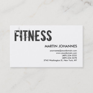 Stilvolle Personal Trainer Schwarz-weiß Business C Visitenkarte