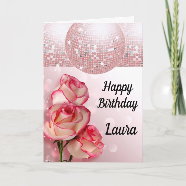 Stilvolle personalisierte Geburtstagskarte Karte (Vorderseite)