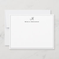Stilvolle Personalisierte Monogram Script Statione