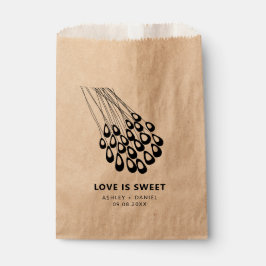 Stilvolle Pfauenfeather Moderne Hochzeit Geschenktütchen