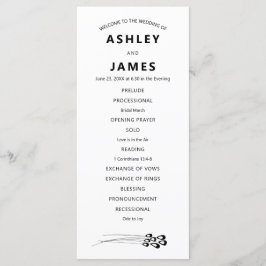 Stilvolle Pfauenfeather Moderne Hochzeit Programm