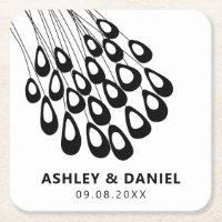 Stilvolle Pfauenfeather Moderne Hochzeit