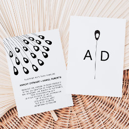 Stilvolle Pfauenfeathers Moderne Hochzeit Einladung