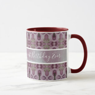 Stilvolle Pflaume und Grau Tasse