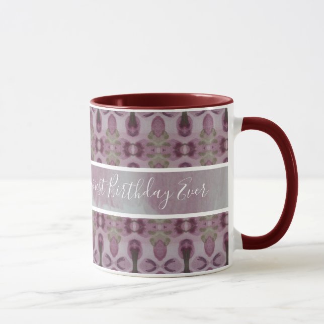 Stilvolle Pflaume und Grau Tasse (Rechts)