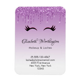 Stilvolle Pink & Black Eyelashes beim Drippen von  Magnet