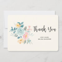Stilvolle Pink & Blue Blume Bouquet - Vielen Dank