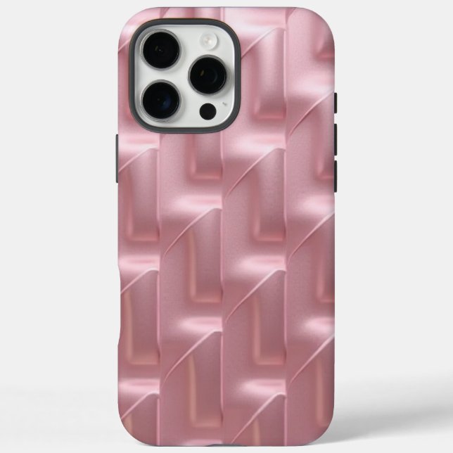 Stilvolle Pink Geometric Muster iPhone Case (Rückseite)