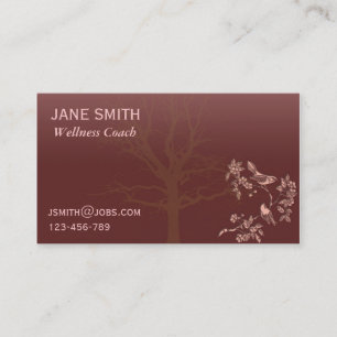 Stilvolle Plum Burgundy Wellness Caoch Baum des Le Visitenkarte