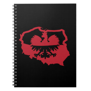 Stilvolle polnische Flagge Notizblock