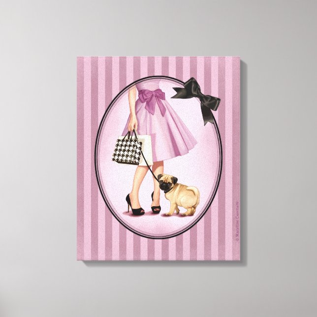 Stilvolle Promenade Leinwanddruck (Vorderseite)