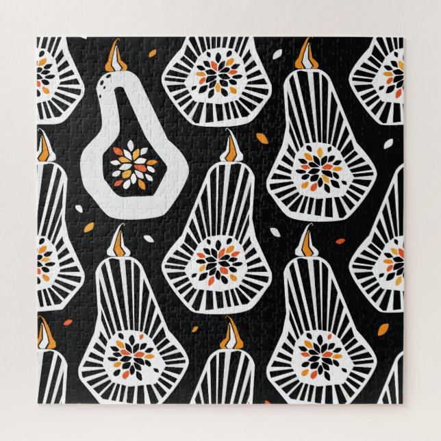 Stilvolle Pumpkins Saatgut: Nahtloses Design (Vertikal)