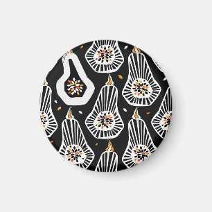 Stilvolle Pumpkins Saatgut: Nahtloses Design Magnet